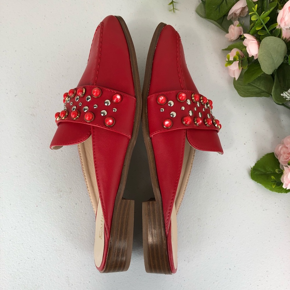 Catherine Malandrino slip on red sandals size 8.5 - Picture 4 of 8
